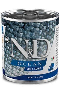 N&D DOG OCEAN Adult Sea Bass & Squid 285g