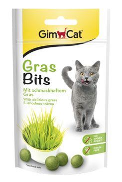 Gimcat GRAS BITS tabl. s kočičí trávou 40g