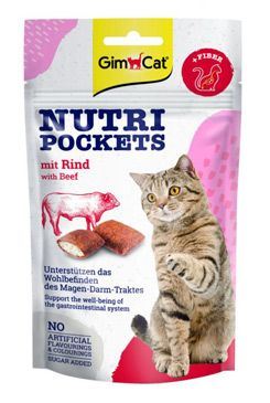 Gimcat Nutri Pockets s hovězím 60 g