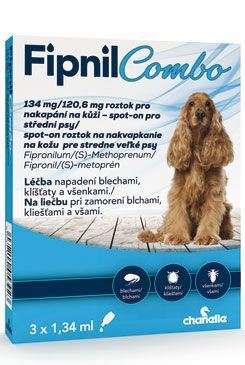 Fipnil Combo 134/120,6mg M Dog Spot-on 3x1,34ml