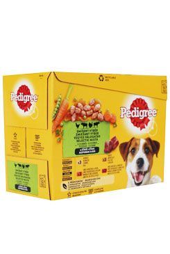 Pedigree kapsa 12pack hovězí/kuře/jehně/krůta /1200g