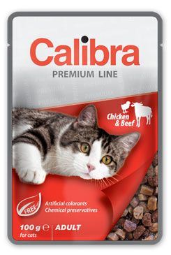 Calibra Cat  kapsa Premium Adult Chicken & Beef 100g