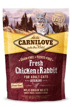 CARNILOVE Fresh Chicken & Rabbit Gourmand for Adult cats 400g