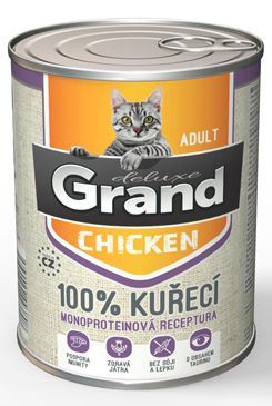 GRAND konz. deluxe kočka  drůbeží 400g